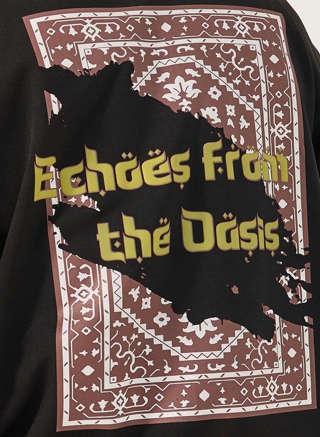 ستايلي تيشيرت كبير بطباعة جرافيك منسوجة - Image 5