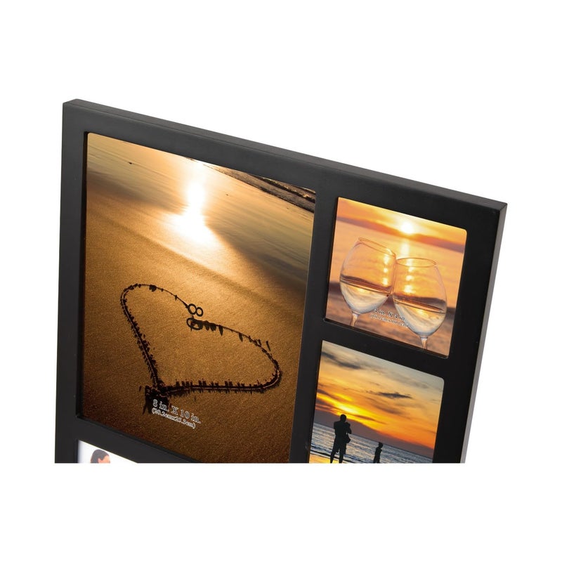UMICAL Wood Picture Frame Photo Collage Frame Black Wooden Wall Frames 8X10+4X4+6X4+2(4X6) - Image 2