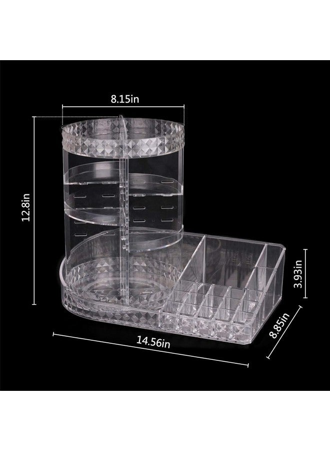 VBM Makeup Organizer Plastic Box, Cosmetics Storage Display Holder With Drawers, Portable Handle, Fully Open Waterproof Dustproof Lid, Great For Bathroom, Dresser, Countertop (White) - Image 5