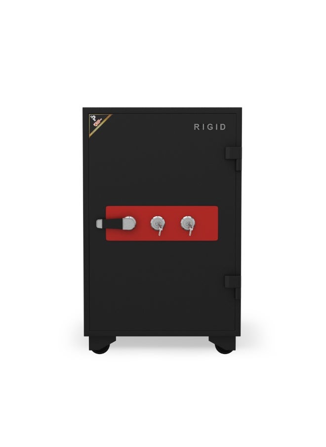 RIGID Fire Resistant Steel Safe with Dual Key Lock, 150Kg  - Image 1