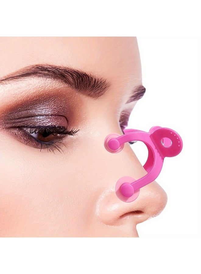 خاجول قطعتان من مشكل الأنف الوردي، أداة تجميل سهلة الاستخدام من السيليكون لتصحيح شكل الأنف، غير كهربائية، مشبك رفع للنساء - Image 4