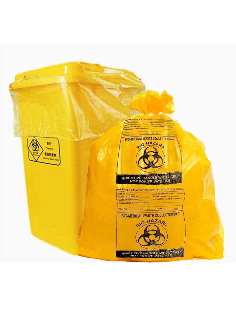 Naturalev Naturelav Yellow BiohazardBiomedical Waste Bag 29 39 Inches Pack of 100 Pcs Large Size  - Image 2