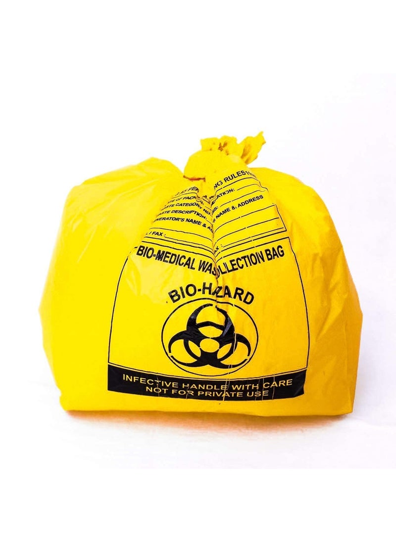 Naturalev Naturelav Yellow BiohazardBiomedical Waste Bag 29 39 Inches Pack of 100 Pcs Large Size  - Image 3