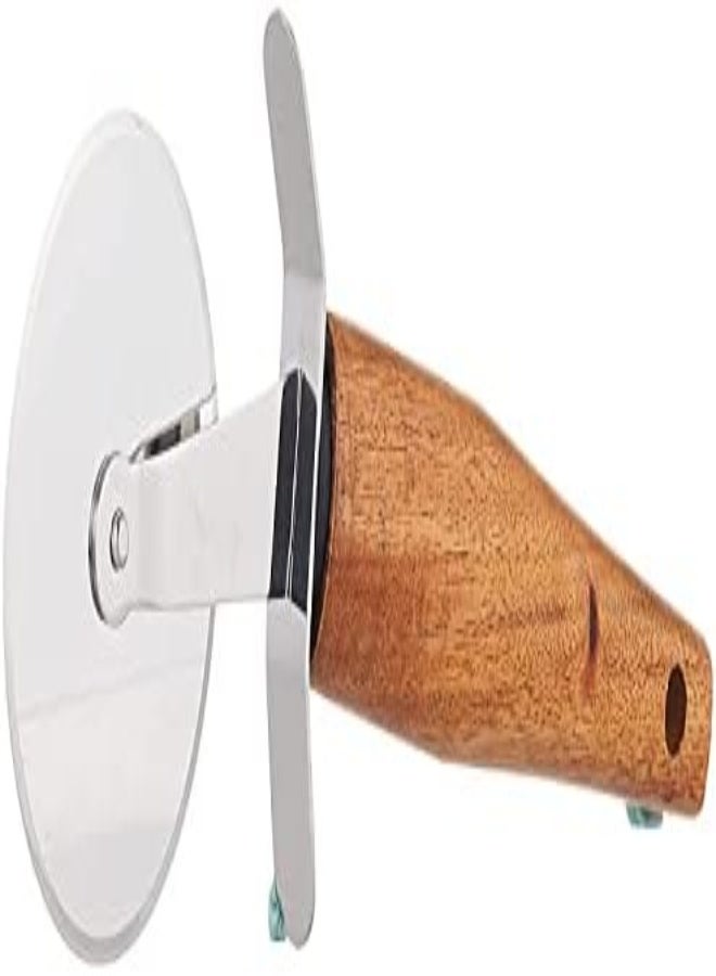 AKDC Stainless Steel Pizza Cutter With Acacia Wood Handle, Ac-Ka0010 - Image 1