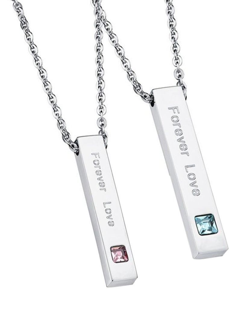 NIBEMINENT Love Double Rings Stainless Steel Pendant - Image 1