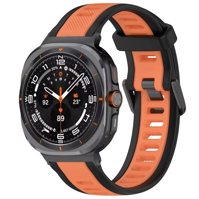 Bluejw Two-Tone Silicone Sport Band for Samsung Watch 8 Classic 46mm 44mm 40mm & Ultra - Watch Strap Replacement - Image 3