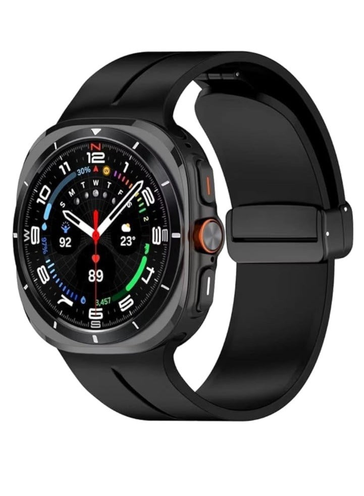 Compatible with Samsung Galaxy Watch Ultra,Magnetic Silicone Band Compatible with Galaxy Watch Ultra Band Replacement Strap Men Women - Image 1