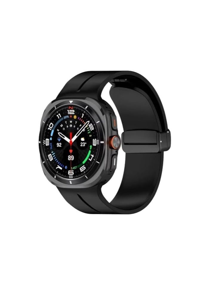Compatible with Samsung Galaxy Watch Ultra,Magnetic Silicone Band Compatible with Galaxy Watch Ultra Band Replacement Strap Men Women - Image 3