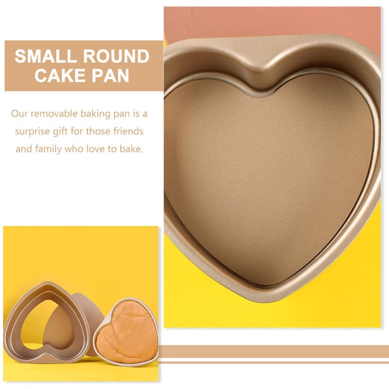 6 Inch Heart Shaped Cake Pan Detachable Bottom Carbon Steel Non Stick Bakeware - Image 4