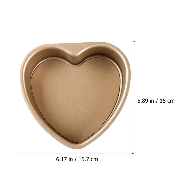 6 Inch Heart Shaped Cake Pan Detachable Bottom Carbon Steel Non Stick Bakeware - Image 3