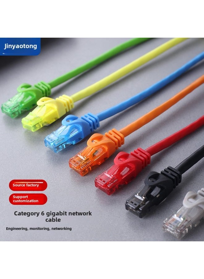 Generic Oxygen-free Copper Network Cable Type 6 Gigabit Network Jumper With Crystal Head Broadband Finished 8-core Twisted Pair Computer Room POE-Color:Black-Line Length:25m  - Image 2