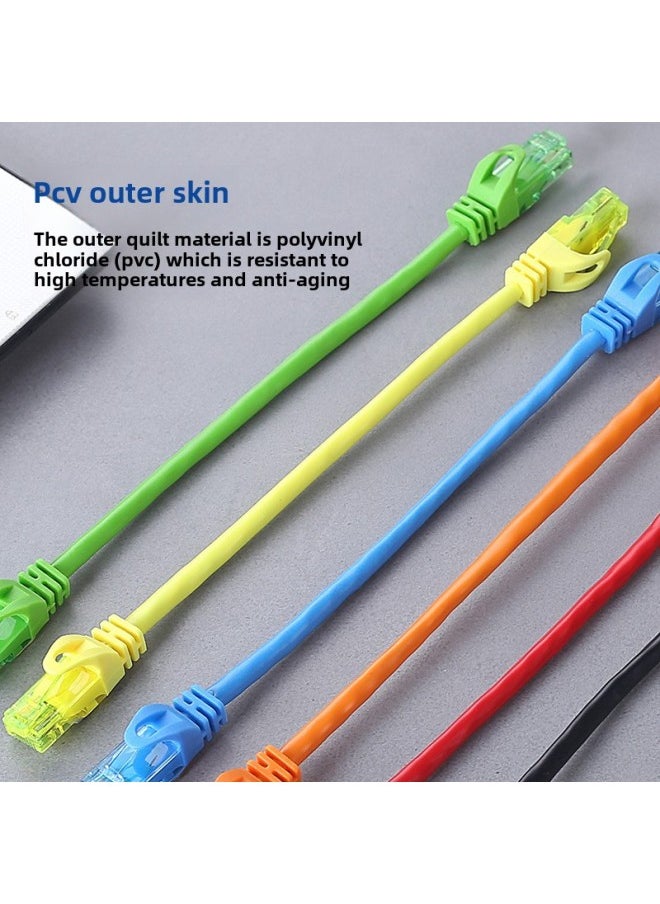 Generic Oxygen-free Copper Network Cable Type 6 Gigabit Network Jumper With Crystal Head Broadband Finished 8-core Twisted Pair Computer Room POE-Color:Black-Line Length:25m  - Image 4