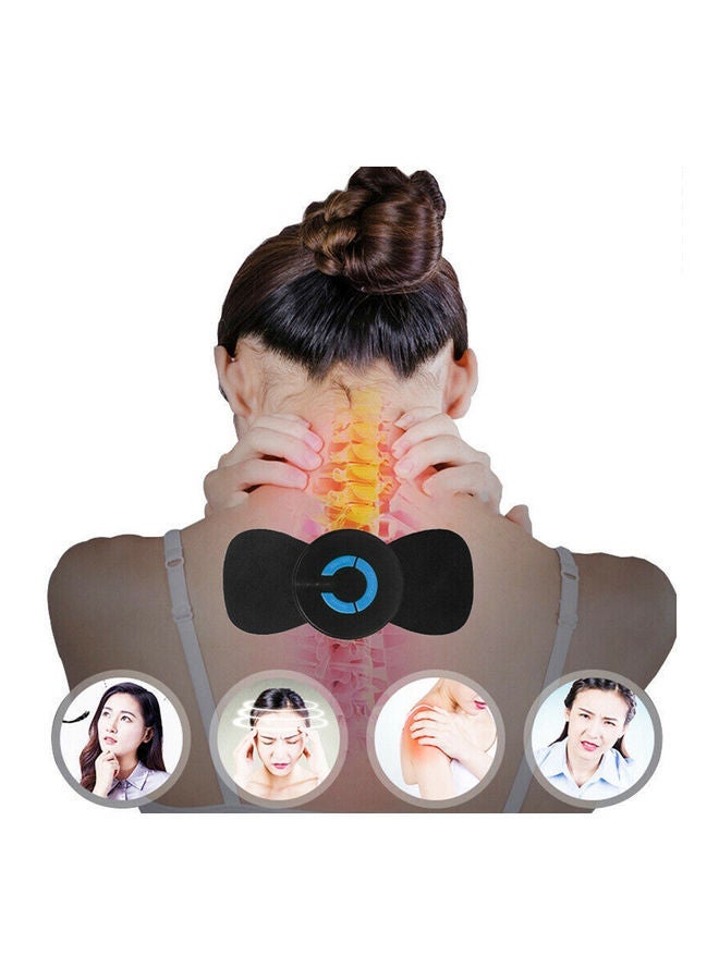 NIBEMINENT Neck Electric Massager TENS Massage Stickers Portable Mini Shoulder and Back Relieve Fatigue Black - Image 3