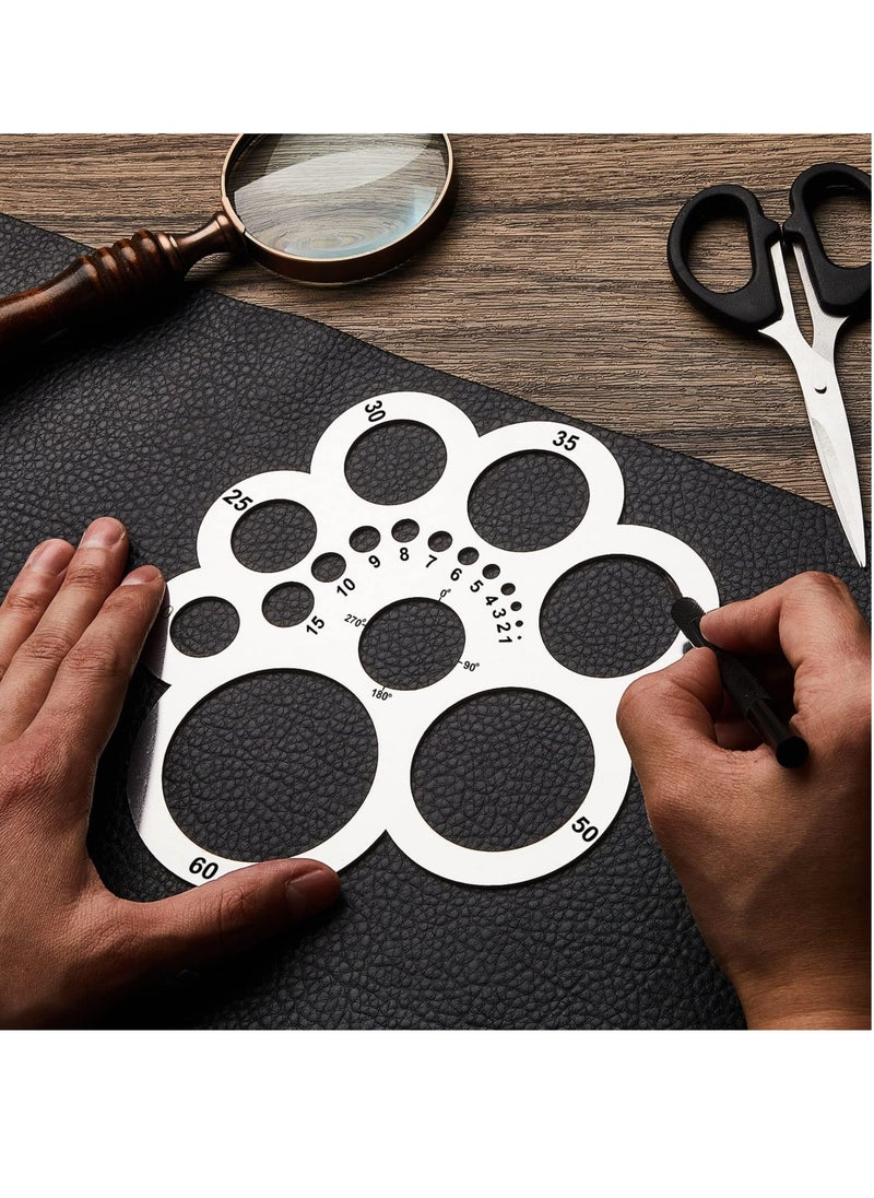 Excefore - Round Leather Cutting Tool, Leather Cutting Tools, for Leather Projects LeatherCraft DIY Tool, DIY Craft Supplies (1 Pack) - Image 1