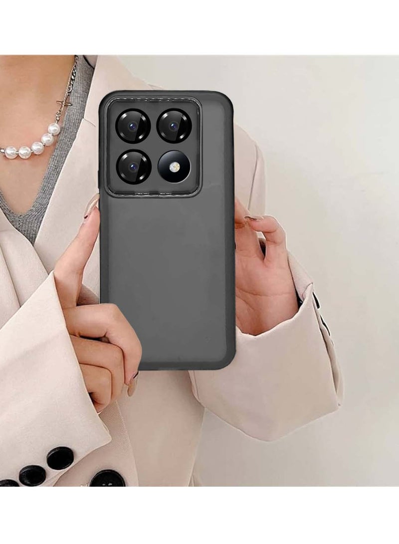 Wtech Xiaomi 14T Pro 5G 2024 Soft Transparent TPU Silicone Ultra Thin Phone Stylish Electroplated Camera Border Back Case Cover - Black - Image 4