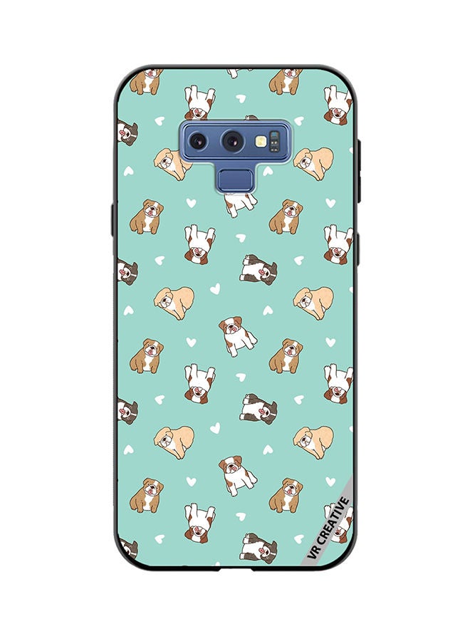 VR CREATIVE Protective Case Cover For Samsung Galaxy Note 9 Cartoon Bulldog Dog Design Multicolour - Image 1