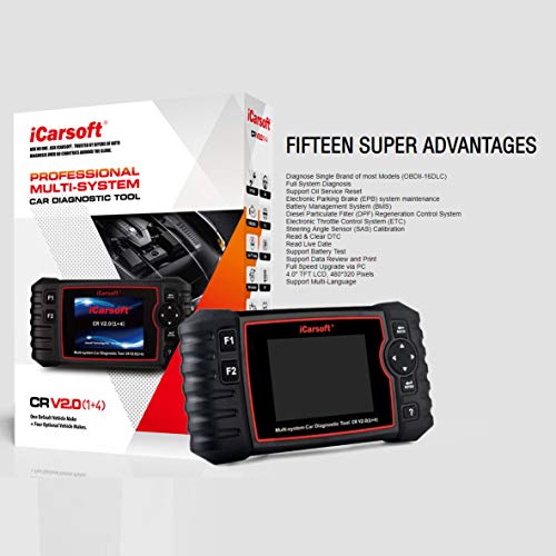 iCarsoft CR V2.0 Diagnostic Scan Tool for Multi-Brand Vehicles (10-19 Vehicle Choices) +Oil Reset +EPB+BMS+DPF+SAS+ETC+BLD+IN|J - Image 5