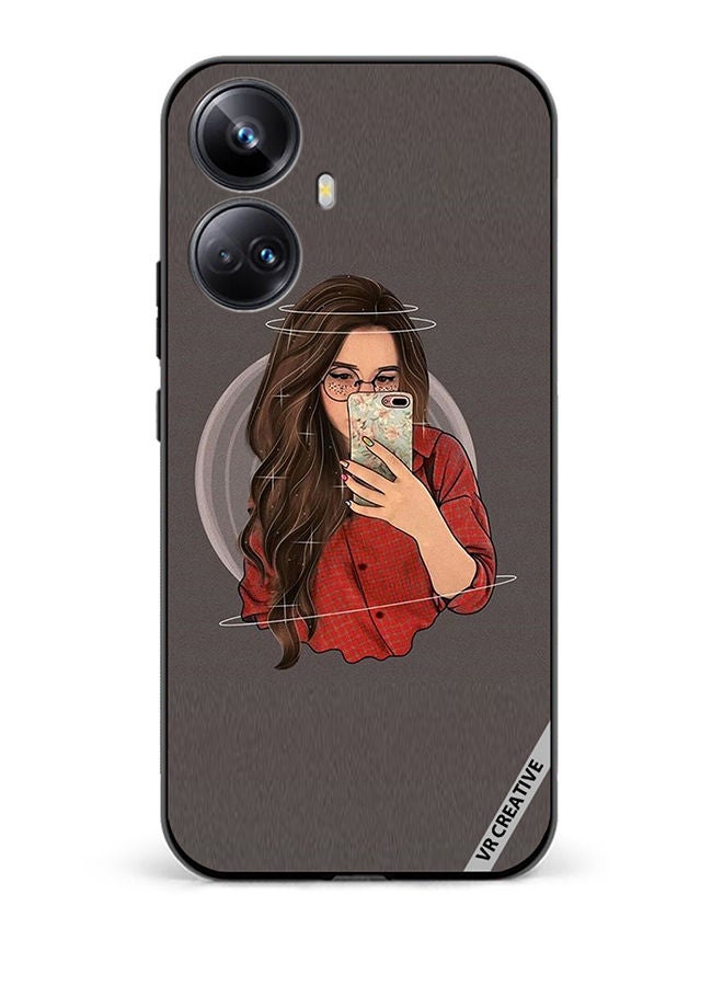 VR CREATIVE Protective Case Cover For Realme 10 Pro Plus Girl Clicks a Selfie Design Multicolour - Image 1