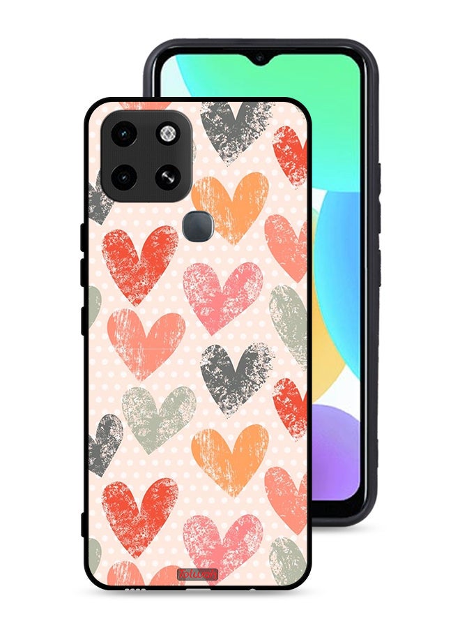 Tolwak Infinix Smart 6 Protective Case Cover Hearts Art - Image 1