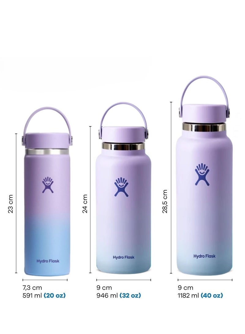 Hydro Flask 946ml/32oz Wide Mouth Flex Cap Vacuum Insulated Stainless Steel Water Bottle With Lid for Cold Drinks, Sports, Travel, Car, Gym, Outdoors, School - Image 3