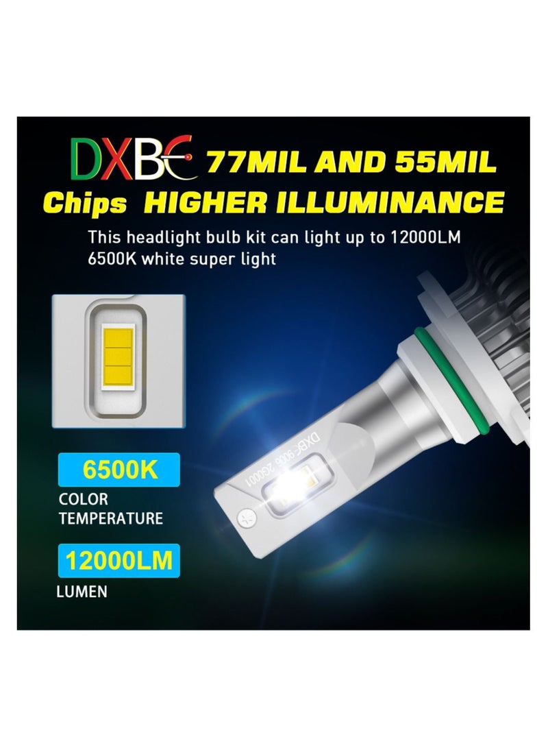 DXB-C 9006/HB4 100W 12.000LM SET 6500K LED Car Headlights 300% Brightness New 6500K Cool White Bulb High Beam and Low Beam - 2 Pcs - Image 5