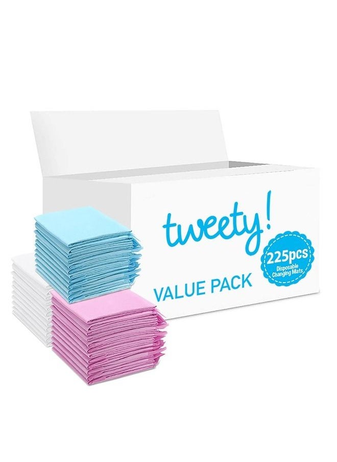Tweety Disposable Changing Mats, 225 Counts, Soft Waterproof Mat, Portable Leak Proof Changing Mat, New Mom Leak-Proof Under pad, Mattress Table Protector Pad  - Image 1