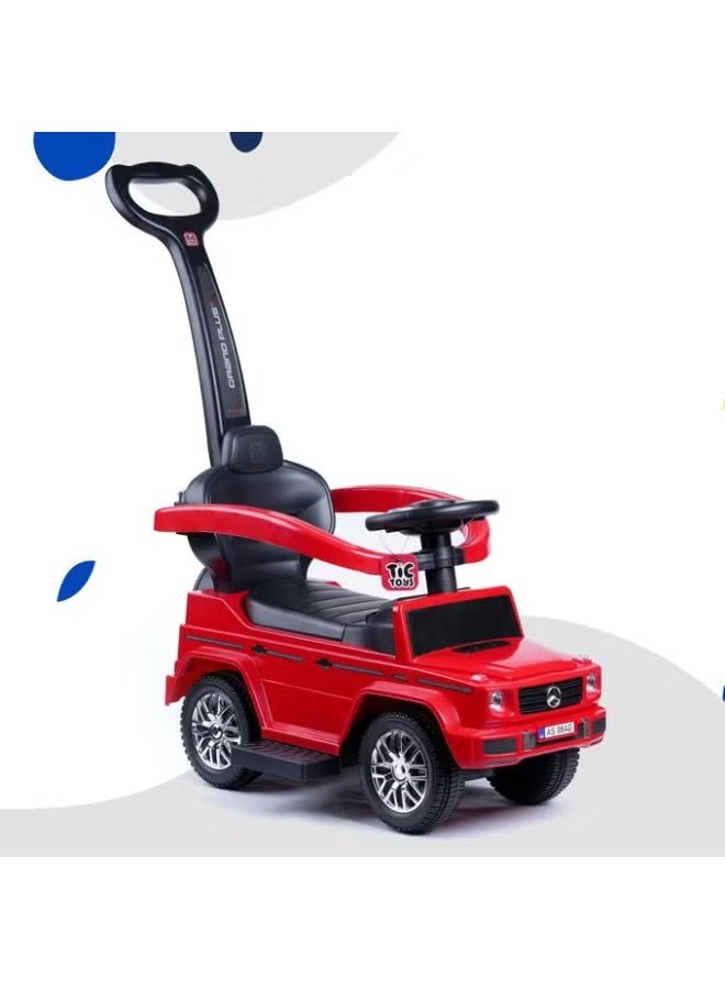 Kids Ride-On Car – 3-in-1 Convertible Push & Ride Toy with Safety Rails, Parental Handle & Music Console – Educational Play Vehicle for Ages 12–24 Months, 2–3 Years & 3–7 Years – Durable Design with 50kg Load Capacity - Image 1