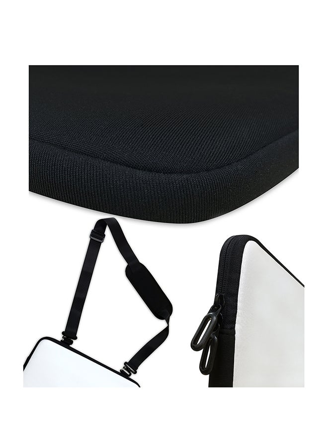 Stylizedd Laptop Sleeve Bag for Macbook 13, 14, 15, 16 inch- Custom Monogram Initial Letter Floral Pattern Alphabet - E  (Grey) - Image 4