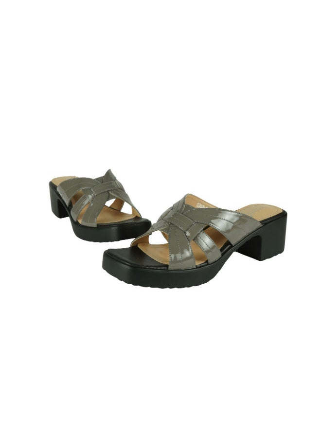 Michelle Morgan - Michelle Morgan Ladies Block Heel 2307-5 Grey - Image 1