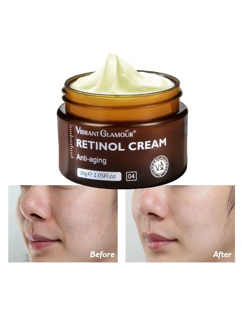 Vibrant Glamour - Effective Anti Aging Retinol Cream and Retinol Eye Serum Cream Collagen Anti Aging Collagen Firming Serum Anti wrinkle Cream Skin Tightening Lifting Hydrating Cream and Serum Combo - Image 1