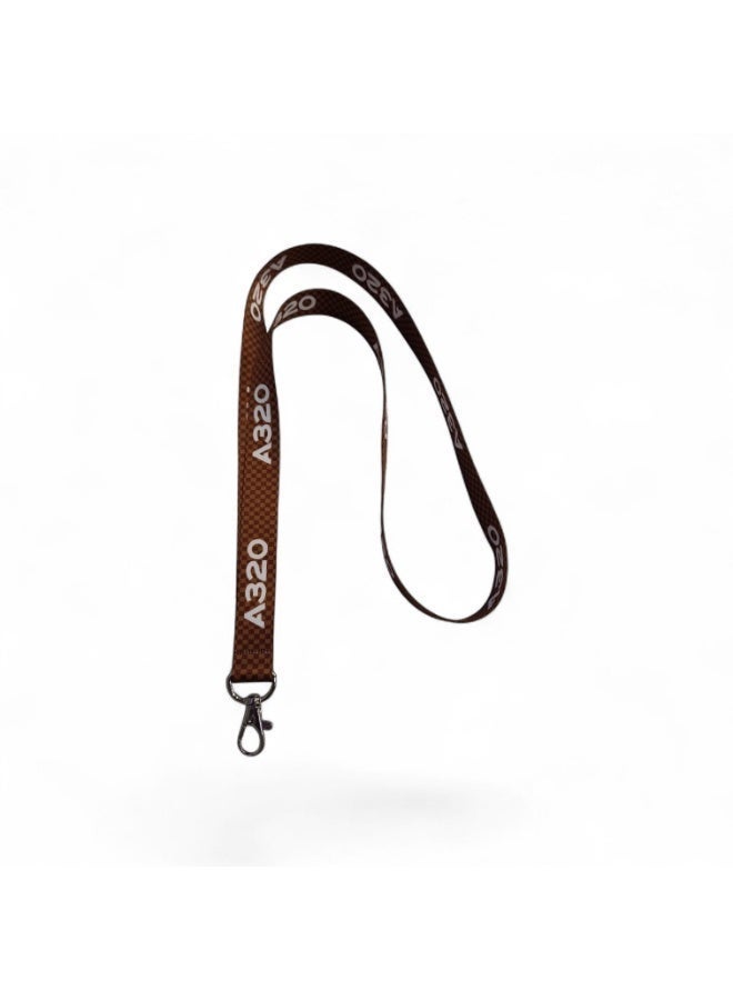 Fighter Gifts A320 BROWN CHECKERED LANYARD - Image 2
