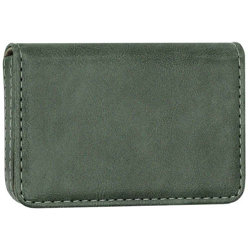AI-DEE RFID Blocking Wallet - Minimalist Leather Business Credit Card Holder (12-Green) - Image 1