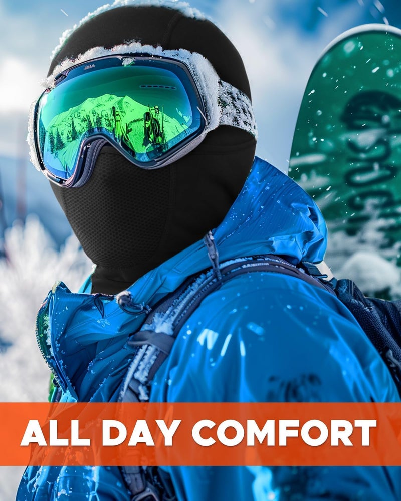 NORTHWIND Full face Balaclava Face Ski Mask with Movable Deisgn for Men Women Thermal Fleece Winter Head Face Covering for Bike Cold Weather Skiing Warmer Face Gaiter (in, Alpha, Free Size, Black) - Image 5