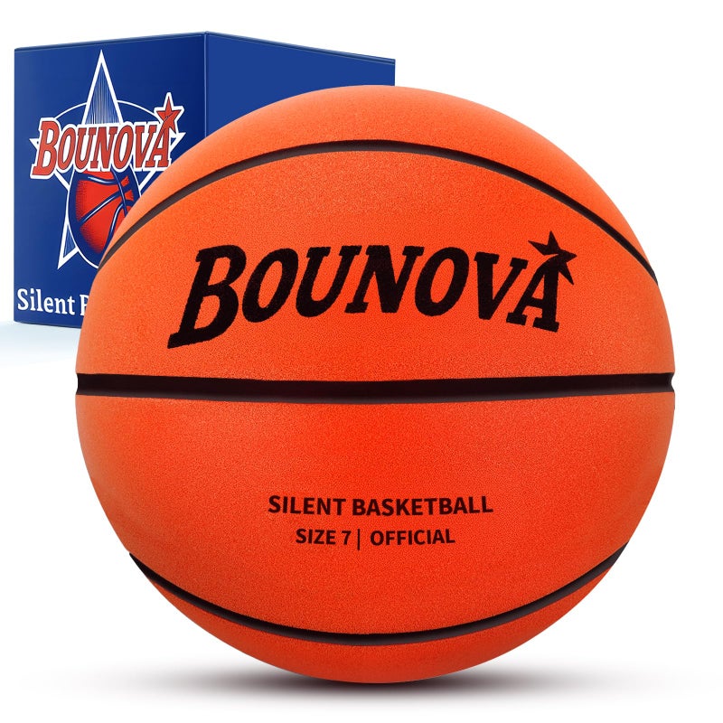 Bounova Silent Basketball Size 7 | Real Feel Powerful Bounce | Elegant Gift Box Packaging | Pro-Grade Pu Foam Indoor Basketballs For Quiet Dribbling & Training - Image 1