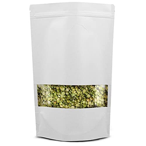Deera Deera Ziplock Airtight Stand Up Stand up Food Grade PolythenePolyester Lamination PouchCoverBag with Zipper Self Seal and Reusable White200X300 Pack of 25  - Image 5