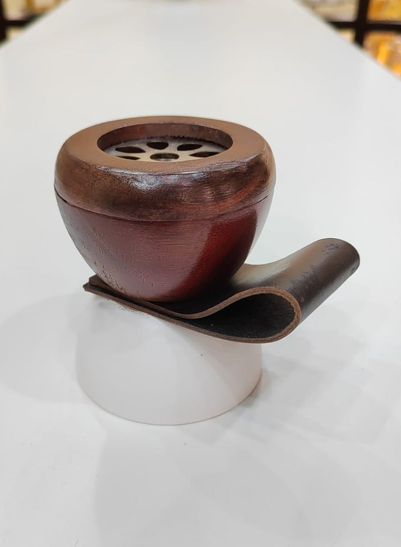 Radin Bakhoor Burner Beautiful Design Wooden Hand Crafted Incense Burner With Magnet Cover Damanhoor - Image 2