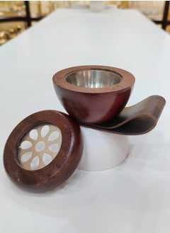 Damanhoor Bakhoor Burner Beautiful Design Wooden Hand Crafted Incense Burner With Magnet Cover Damanhoor  - Image 1