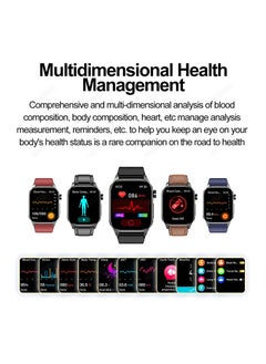 Saco Health Smart Watch Blood Glucose Monitoring Uric Acid ECG+PPG+HRV Heart Rate Body Composition Bluetooth Call Smartwatch  - Image 3