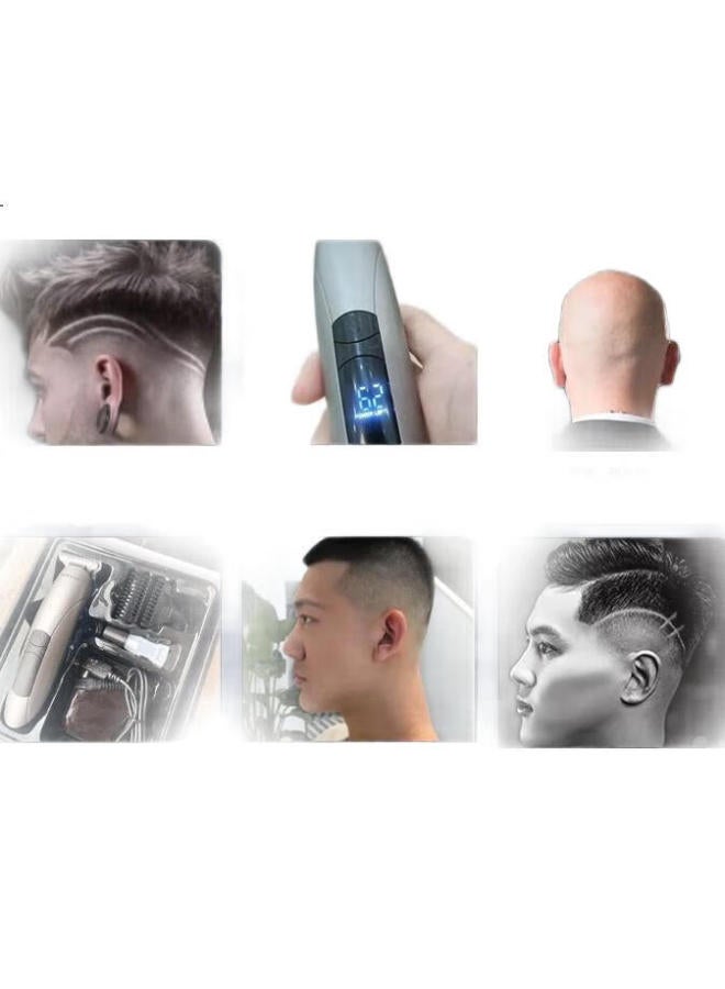 AUX Hair Clipper, Hair Trimmer, Home Electric Shaver, Electric Hair Cutter, Electric Hair Trimmer, Adult And Child Self-Haircut Tool, Complete Set Of Haircutting Tools - Image 3