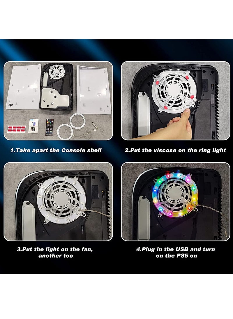Generic DIY Decoration Accessories Flexible LED Light Strip Sticker Music Sync with 8 Colors 400 Lighting Effects compatible with PS5 Console  - Image 4
