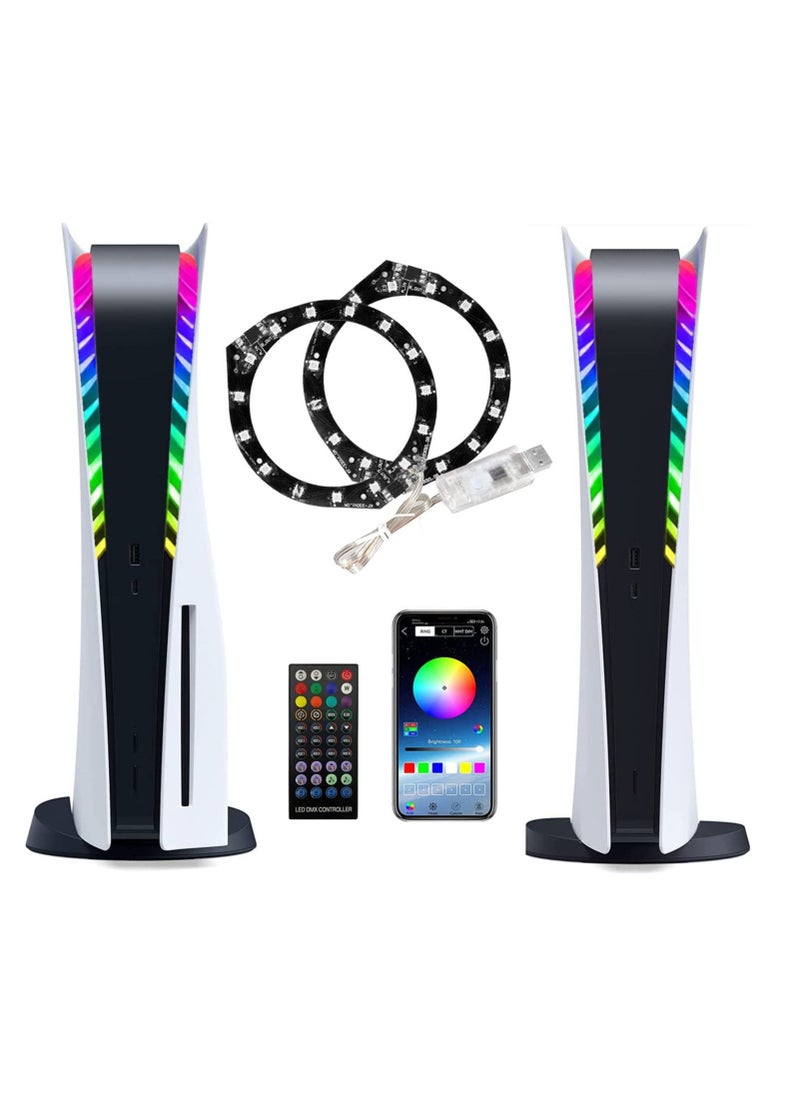 Generic DIY Decoration Accessories Flexible LED Light Strip Sticker Music Sync with 8 Colors 400 Lighting Effects compatible with PS5 Console  - Image 1
