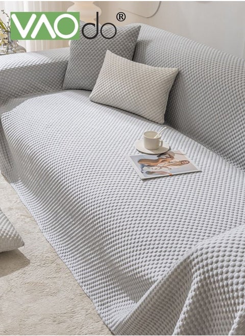 3-seater Cool Sofa Slipcover Soft and Comfortable Elastic Sofa Cover 3D Concave-Convex Design Breathable and Refreshing Pets Dogs Friendly Anti Slip Thickened Slipcovers Furniture Protector
