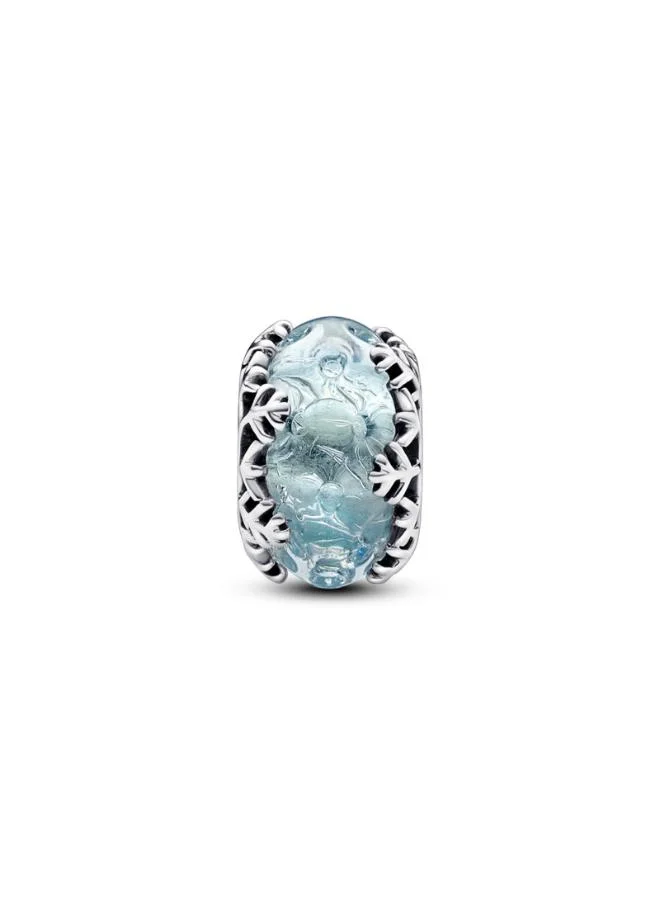 باندورا Winter Blue Snowflake Murano Charm