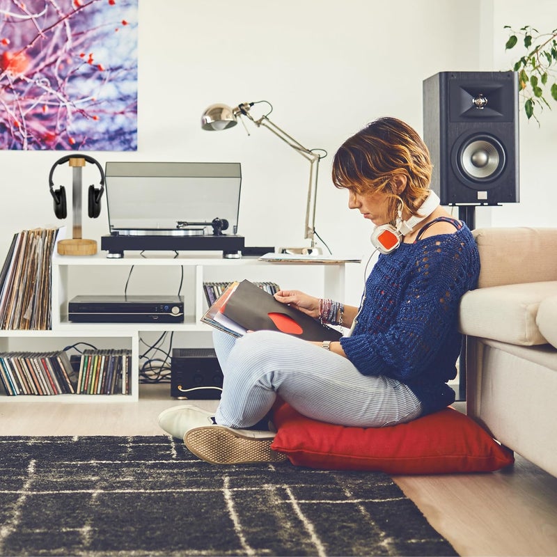 ريلاكس دايز حامل سماعات الرأس ، من الخيزران والمعدن، حامل، سماعات الرأس للأذن وخارج الأذن، صينية، تصميم أنيق، طبيعي، 80% خيزران 20% فولاذ مقاوم للصدأ، 29.6 × 12 × 15 سم - Image 1