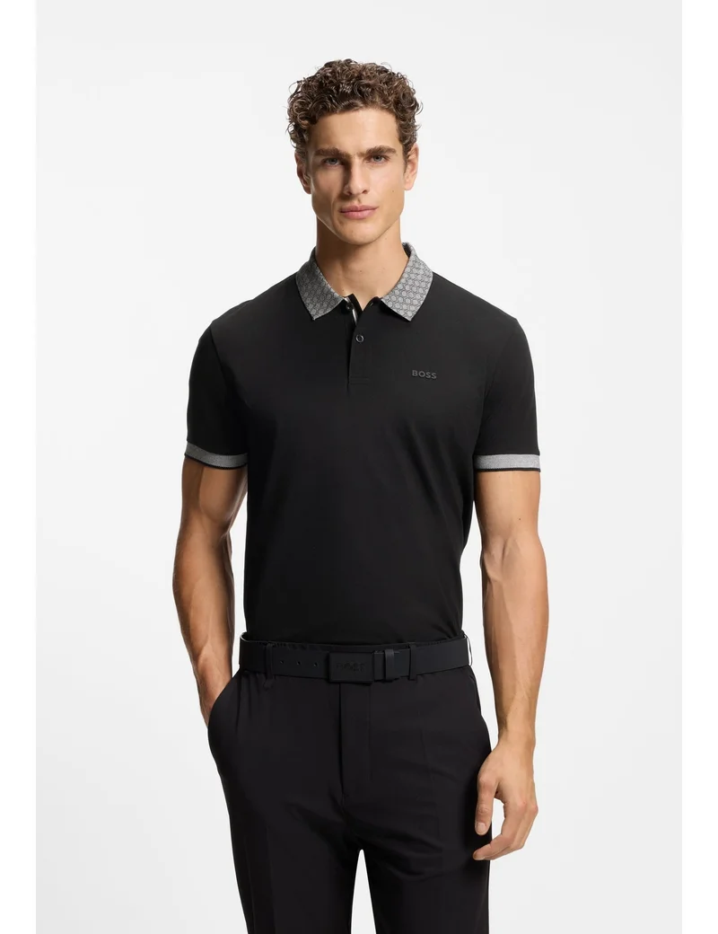 BOSS Paddy polo shirt in stretch cotton with moisture management