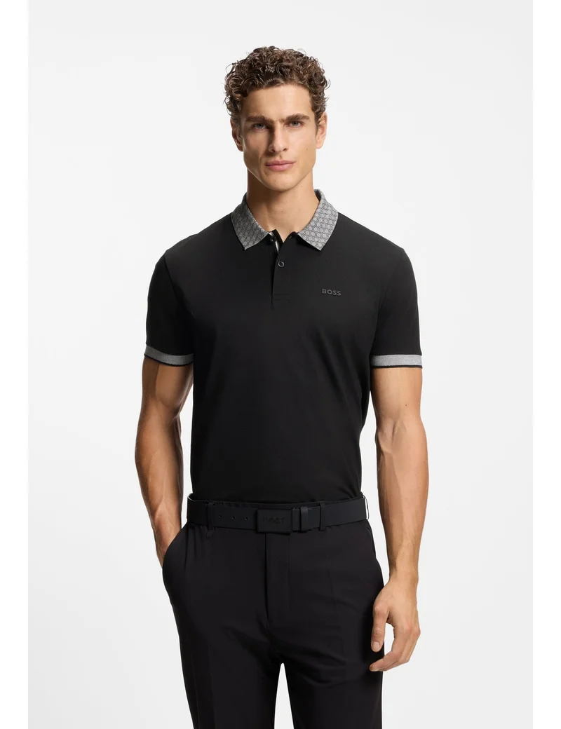BOSS Paddy polo shirt in stretch cotton with moisture management
