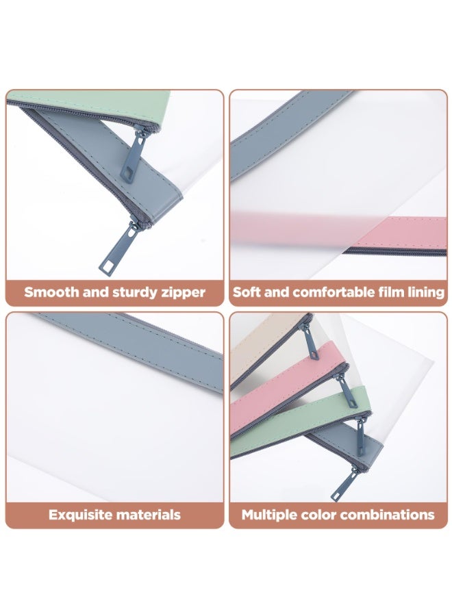 وينر حقائب نقود بسحاب، قطعتان من أكياس الإيداع البنكي الشفافة، مظاريف نقود بلاستيكية شفافة لتنظيم النقود والعملات المعدنية والشيكات والفواتير، حقيبة محفظة نقود، 7.6 × 3.7 بوصة - Image 3