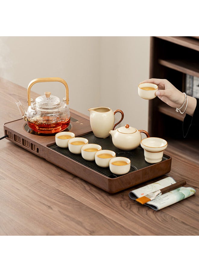 Tangfeng Kung Fu Tea Set, High-end Tea Tray With Integrated Kettle, Complete Tea Brewing System, Tea Brewing Pot Set - Image 4
