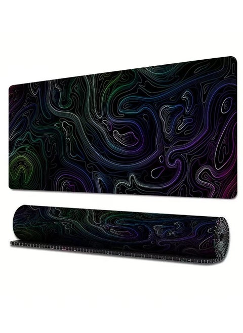 Gaming Mouse Pad Large Extended Mouse Pad with Stitched Edge Desk Pad Keyboard Pad for Laptop Desktop Computer Gamer Office and Home Anti-Slip Rubber Mouse Pad Color (800*300*3mm)