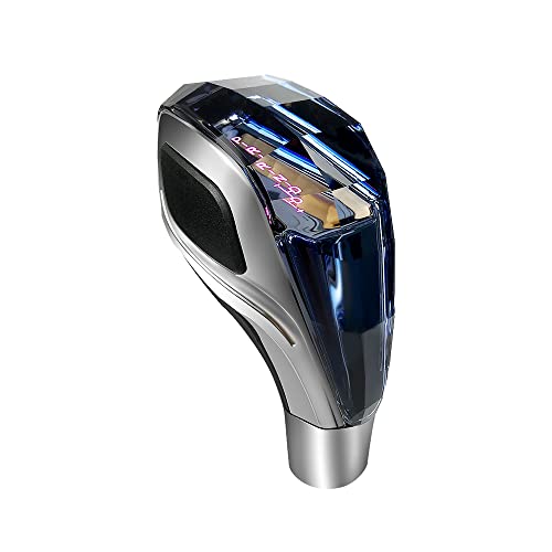 Sakali Diamond-Cut Crystal Car Gear Shift Knob Touch Activated LED Shift Knob Universal Fits for Most Cars with Button-Less Operated Shifter - Image 1